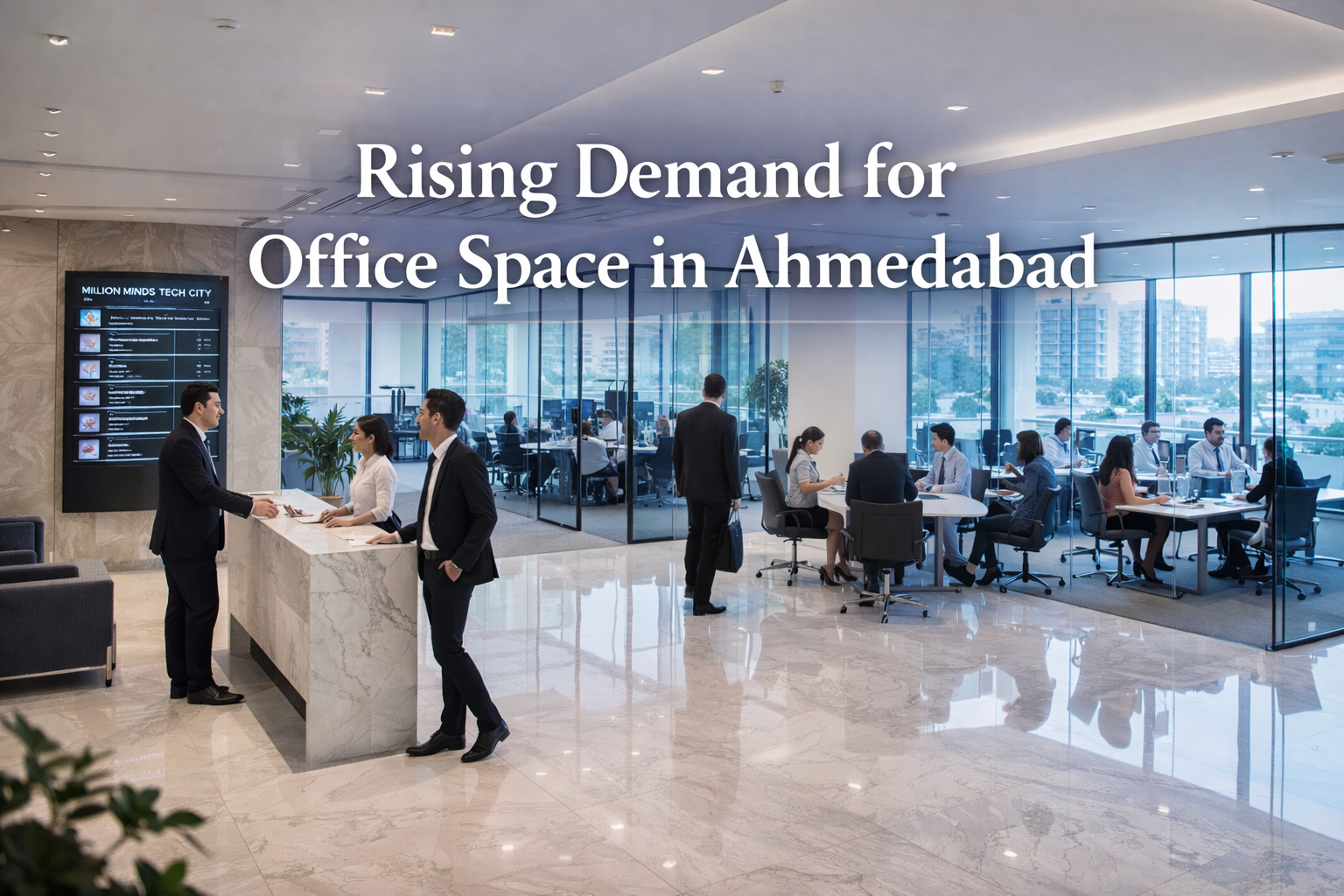 The demand for office space in Ahmedabad