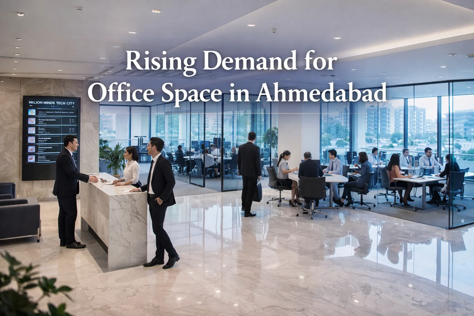 The demand for office space in Ahmedabad